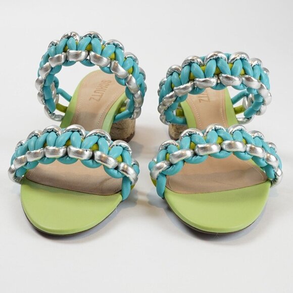 Schutz Colorful Juliet Braided Block Heel Sandals - Size 7.5 - NWOB - Picture 5 of 7